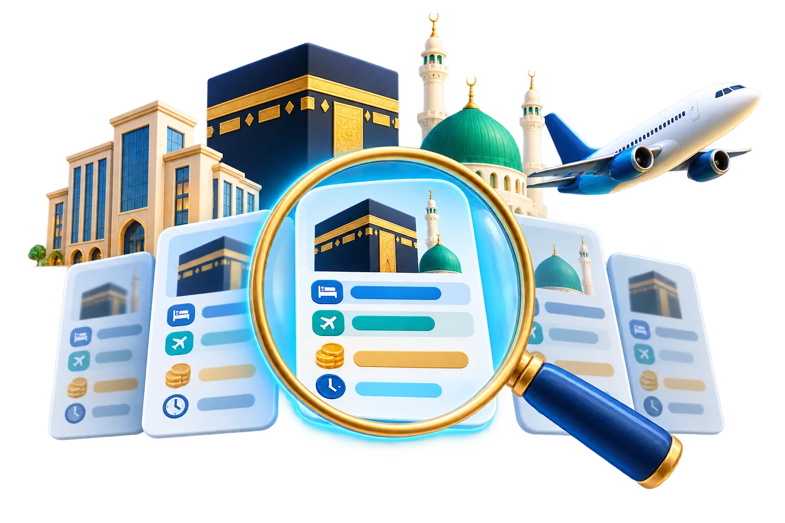 Website haji umroh dengan katalog paket perjalanan