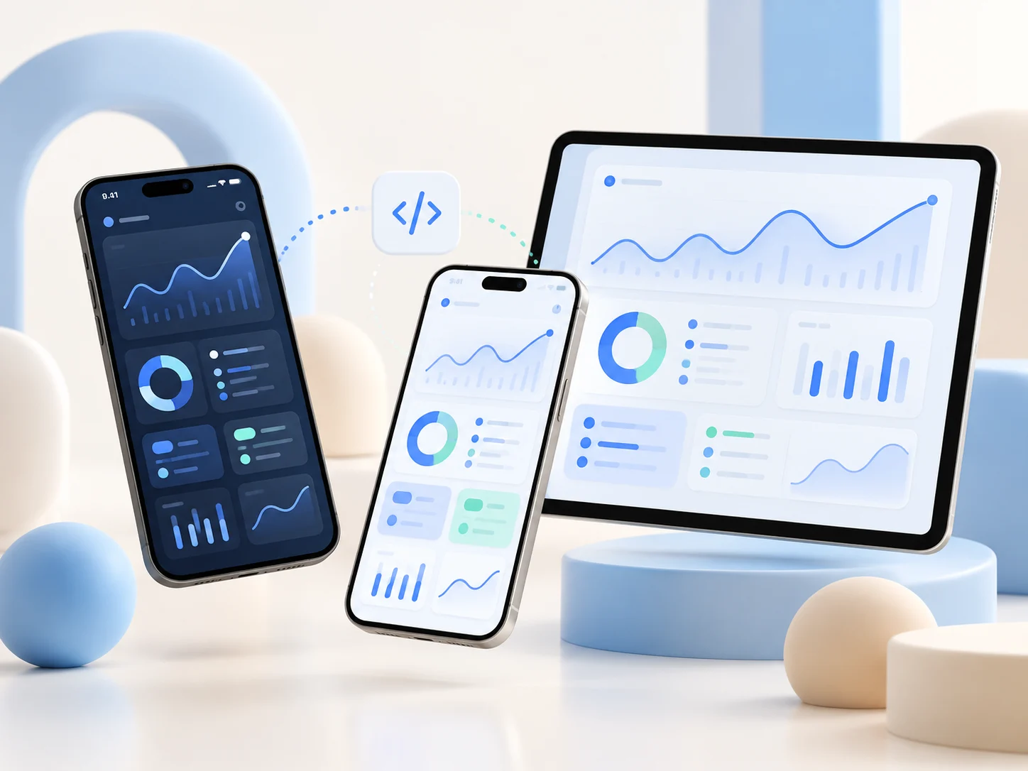 Tampilan antarmuka aplikasi mobile modern MIVIM