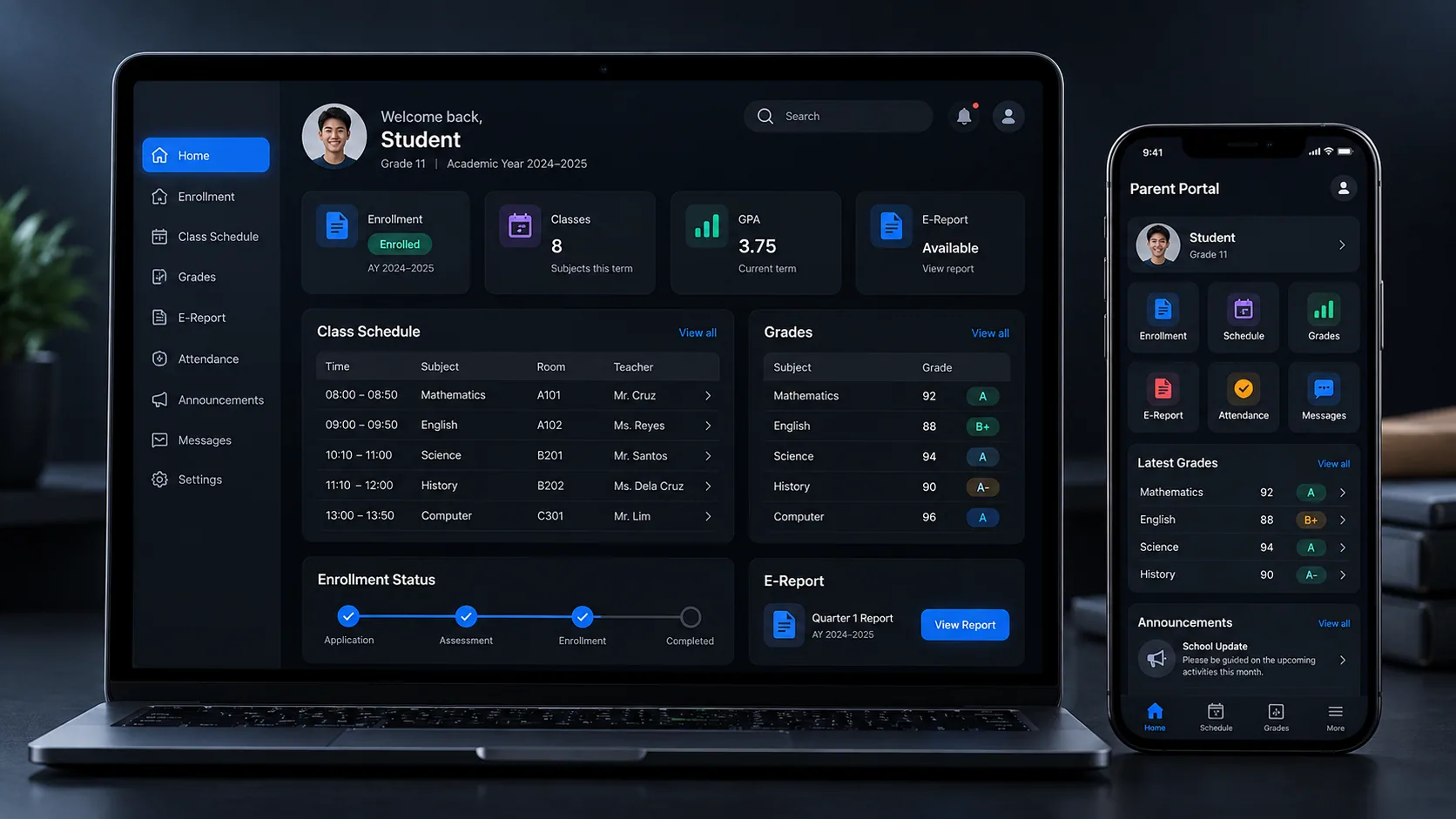 Dashboard akademik digital MIVIM AKADEMIK