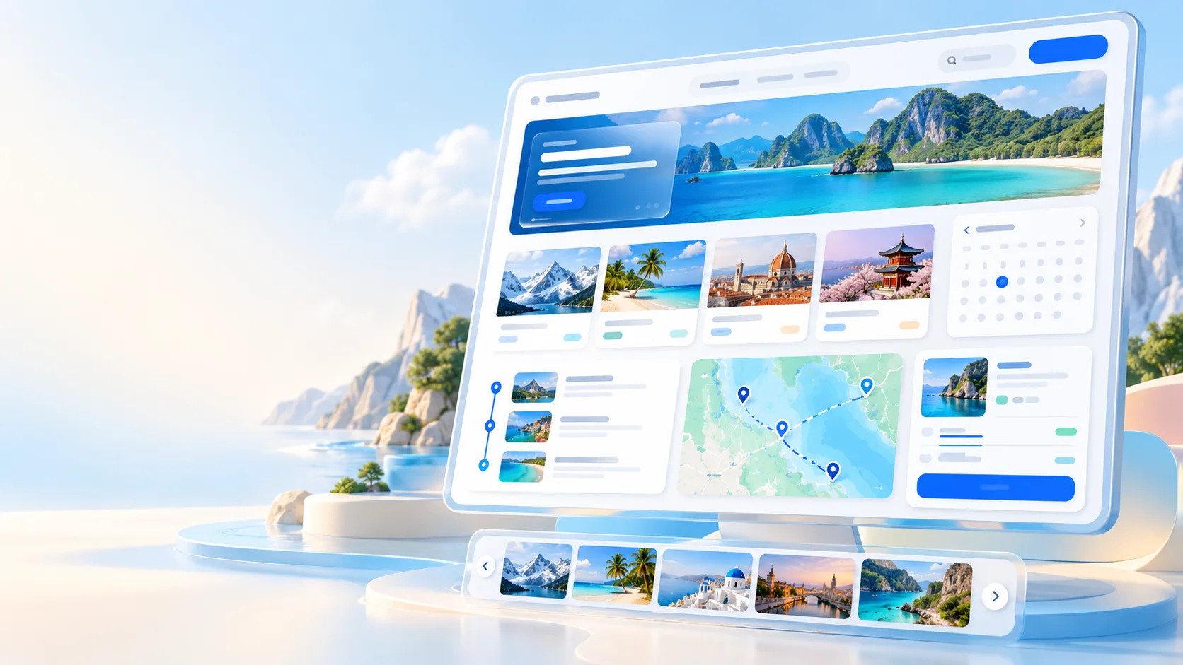 Tampilan website tour travel profesional MIVIM